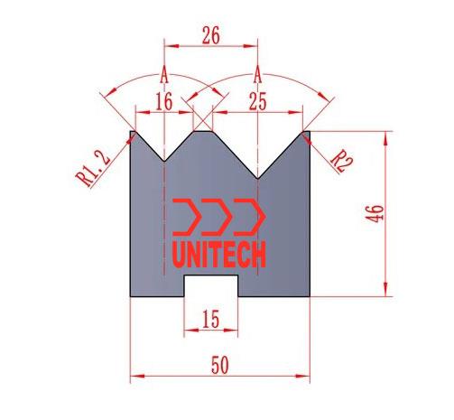 Khuôn chấn 2V kiểu châu Âu UNI22200